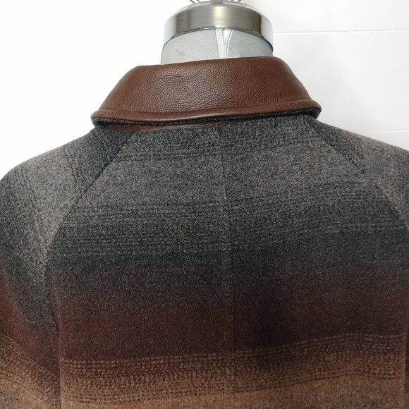 RARE vintage Brooks Brothers striped wool coat S - Picture 7 of 16